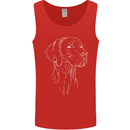 A Weimaraner Face Mens Vest Tank Top Red