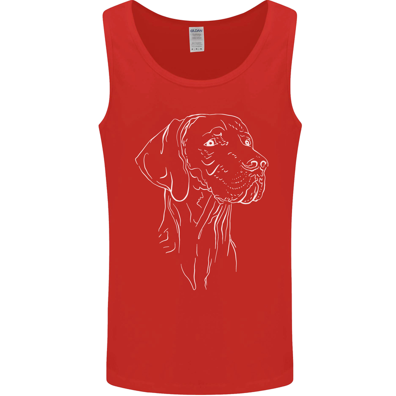 A Weimaraner Face Mens Vest Tank Top Red