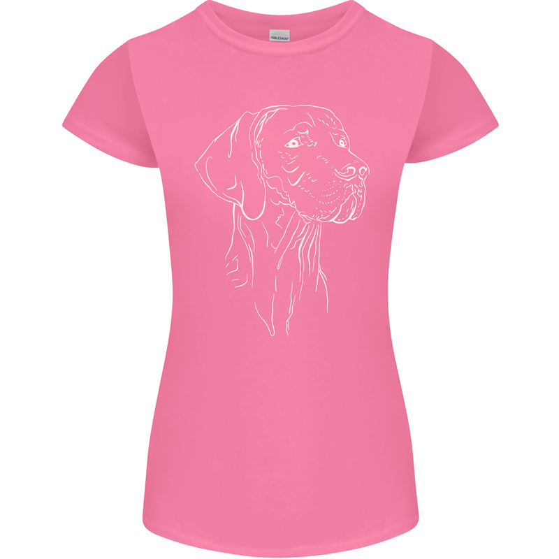 A Weimaraner Face Womens Petite Cut T-Shirt Azalea