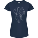 A Weimaraner Face Womens Petite Cut T-Shirt Navy Blue