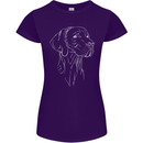 A Weimaraner Face Womens Petite Cut T-Shirt Purple