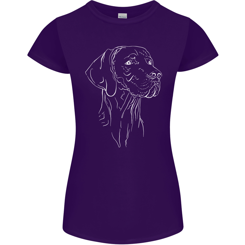 A Weimaraner Face Womens Petite Cut T-Shirt Purple