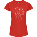 A Weimaraner Face Womens Petite Cut T-Shirt Red