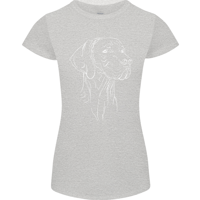 A Weimaraner Face Womens Petite Cut T-Shirt Sports Grey