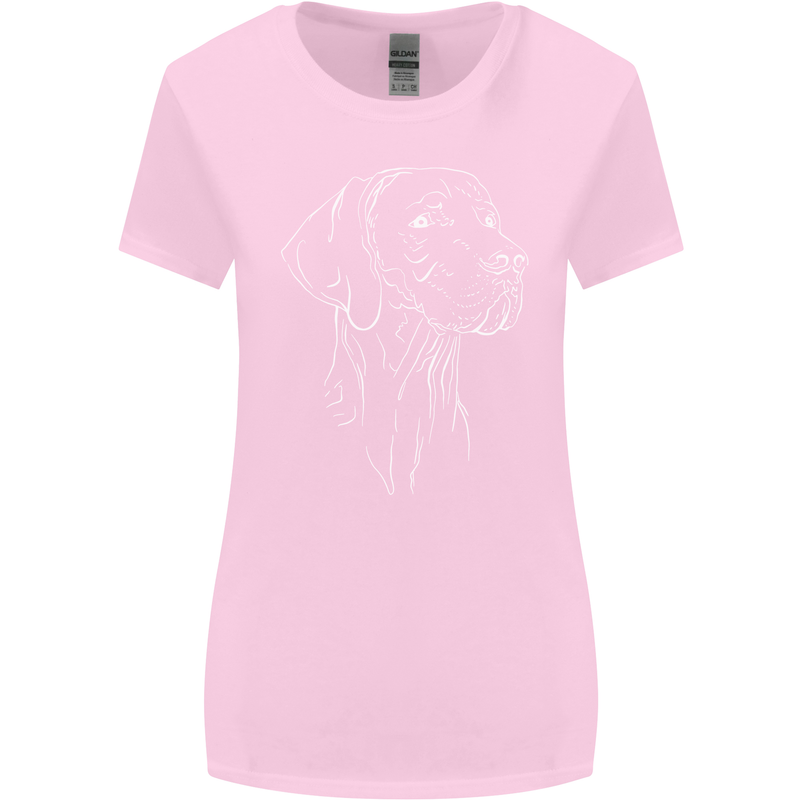 A Weimaraner Face Womens Wider Cut T-Shirt Light Pink