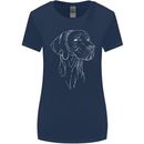 A Weimaraner Face Womens Wider Cut T-Shirt Navy Blue