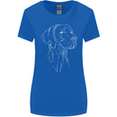 A Weimaraner Face Womens Wider Cut T-Shirt Royal Blue