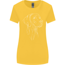A Weimaraner Face Womens Wider Cut T-Shirt Yellow