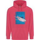 A Whale Shark and Scuba Diver Childrens Kids Hoodie Heliconia