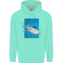 A Whale Shark and Scuba Diver Childrens Kids Hoodie Peppermint