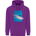 A Whale Shark and Scuba Diver Childrens Kids Hoodie Purple