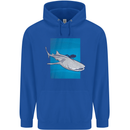 A Whale Shark and Scuba Diver Childrens Kids Hoodie Royal Blue