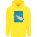 A Whale Shark and Scuba Diver Childrens Kids Hoodie Yellow