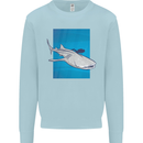 A Whale Shark and Scuba Diver Kids Sweatshirt Jumper Light Blue