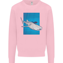 A Whale Shark and Scuba Diver Kids Sweatshirt Jumper Light Pink