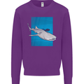 A Whale Shark and Scuba Diver Kids Sweatshirt Jumper Purple
