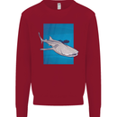 A Whale Shark and Scuba Diver Kids Sweatshirt Jumper Red