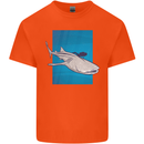 A Whale Shark and Scuba Diver Kids T-Shirt Childrens Orange