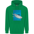 A Whale Shark and Scuba Diver Mens 80% Cotton Hoodie Irish Green