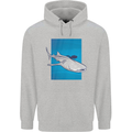 A Whale Shark and Scuba Diver Mens 80% Cotton Hoodie Sports Grey