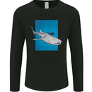 A Whale Shark and Scuba Diver Mens Long Sleeve T-Shirt Black