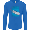 A Whale Shark and Scuba Diver Mens Long Sleeve T-Shirt Royal Blue
