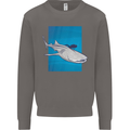 A Whale Shark and Scuba Diver Mens Sweatshirt Jumper Charcoal