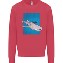 A Whale Shark and Scuba Diver Mens Sweatshirt Jumper Heliconia