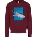 A Whale Shark and Scuba Diver Mens Sweatshirt Jumper Maroon