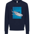 A Whale Shark and Scuba Diver Mens Sweatshirt Jumper Navy Blue