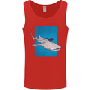 A Whale Shark and Scuba Diver Mens Vest Tank Top Red
