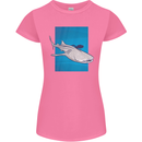 A Whale Shark and Scuba Diver Womens Petite Cut T-Shirt Azalea