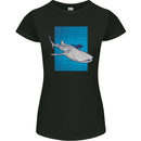 A Whale Shark and Scuba Diver Womens Petite Cut T-Shirt Black