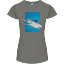 A Whale Shark and Scuba Diver Womens Petite Cut T-Shirt Charcoal