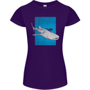 A Whale Shark and Scuba Diver Womens Petite Cut T-Shirt Purple