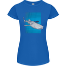 A Whale Shark and Scuba Diver Womens Petite Cut T-Shirt Royal Blue