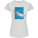 A Whale Shark and Scuba Diver Womens Petite Cut T-Shirt White