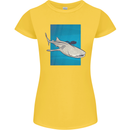A Whale Shark and Scuba Diver Womens Petite Cut T-Shirt Yellow