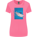 A Whale Shark and Scuba Diver Womens Wider Cut T-Shirt Azalea