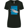 A Whale Shark and Scuba Diver Womens Wider Cut T-Shirt Black