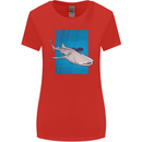 A Whale Shark and Scuba Diver Womens Wider Cut T-Shirt Red