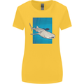 A Whale Shark and Scuba Diver Womens Wider Cut T-Shirt Yellow