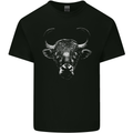 A Wild Bull Mens Cotton T-Shirt Tee Top Black