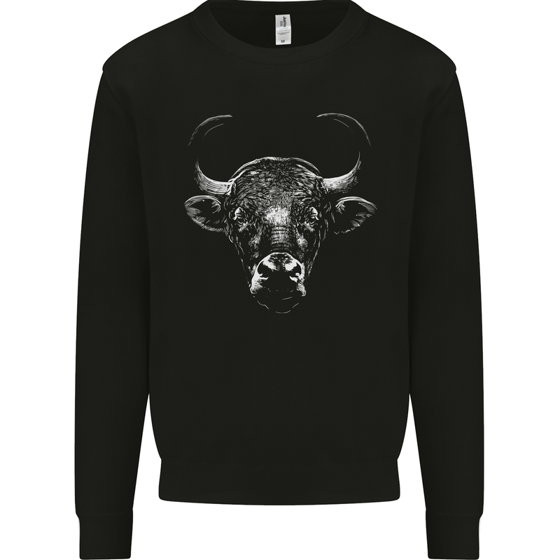 A Wild Bull Mens Sweatshirt Jumper Black