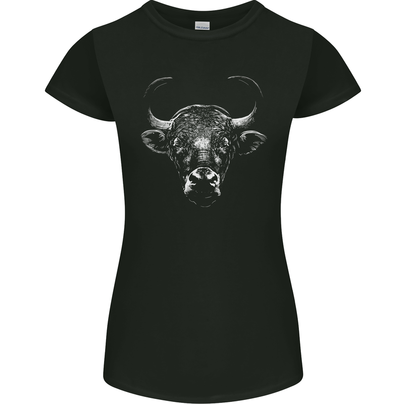 A Wild Bull Womens Petite Cut T-Shirt Black