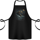 A Wild Tiger in the Moonlight Cotton Apron 100% Organic Black