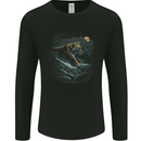 A Wild Tiger in the Moonlight Mens Long Sleeve T-Shirt Black