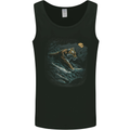 A Wild Tiger in the Moonlight Mens Vest Tank Top Black