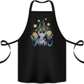 A Wizard Juggling Planets Space Fantasy Cotton Apron 100% Organic Black