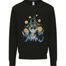 A Wizard Juggling Planets Space Fantasy Kids Sweatshirt Jumper Black